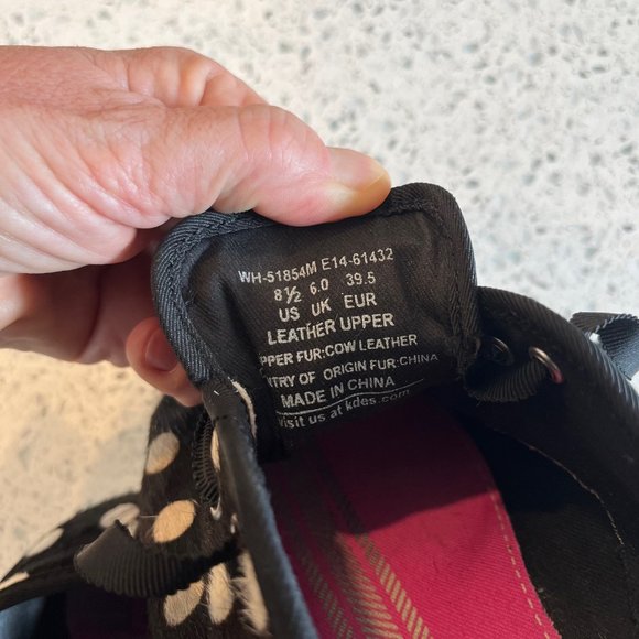 KEDS Pointer Spur Polka dot Printed Calf Hair Sneakers Women's size 8.5 - Picture 9 of 9